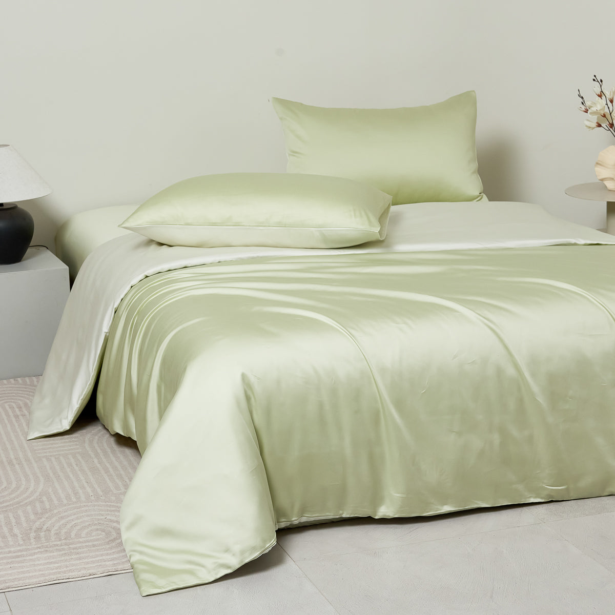 沧浪青 天丝床笠套件