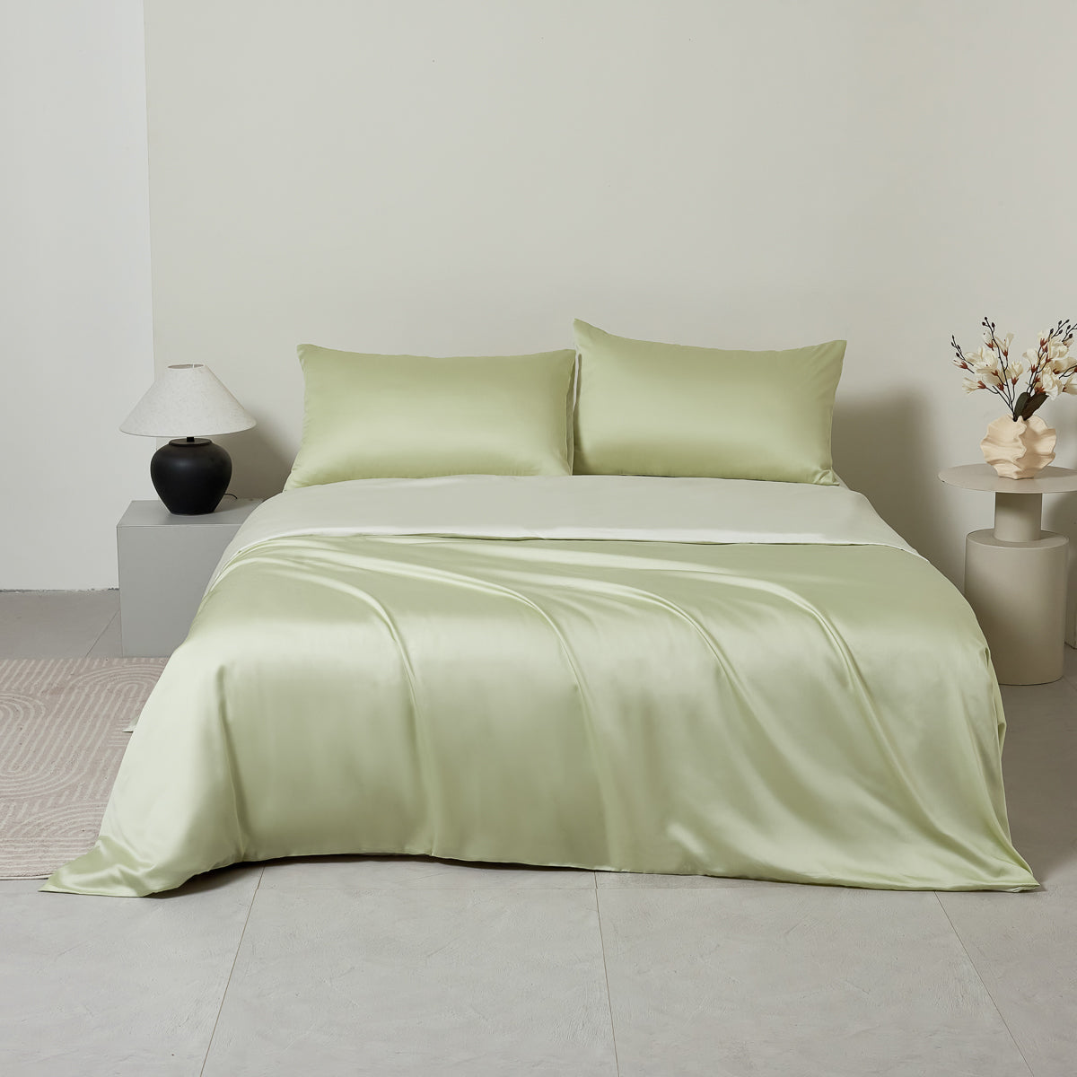 沧浪青 天丝床笠套件