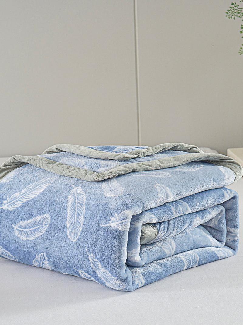 Grace Feather Fleece Throw Blanket