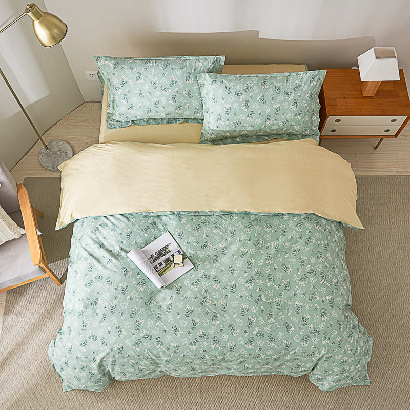 Lucci Cotton Bedskirt Duvet Cover Set