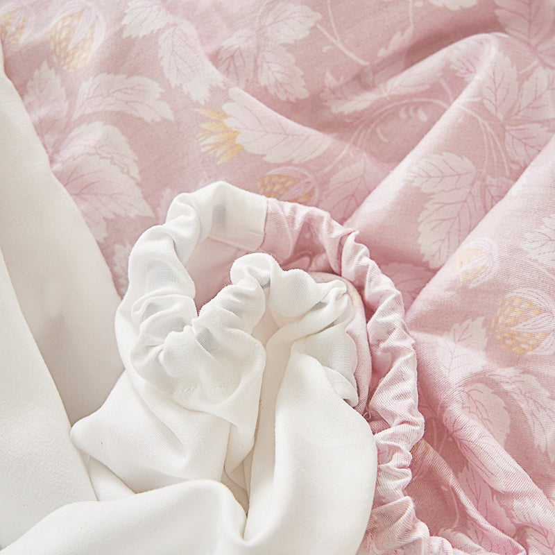 Juliet Cotton Bedskirt Duvet Cover Set