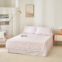 Juliet Cotton Bedskirt Duvet Cover Set