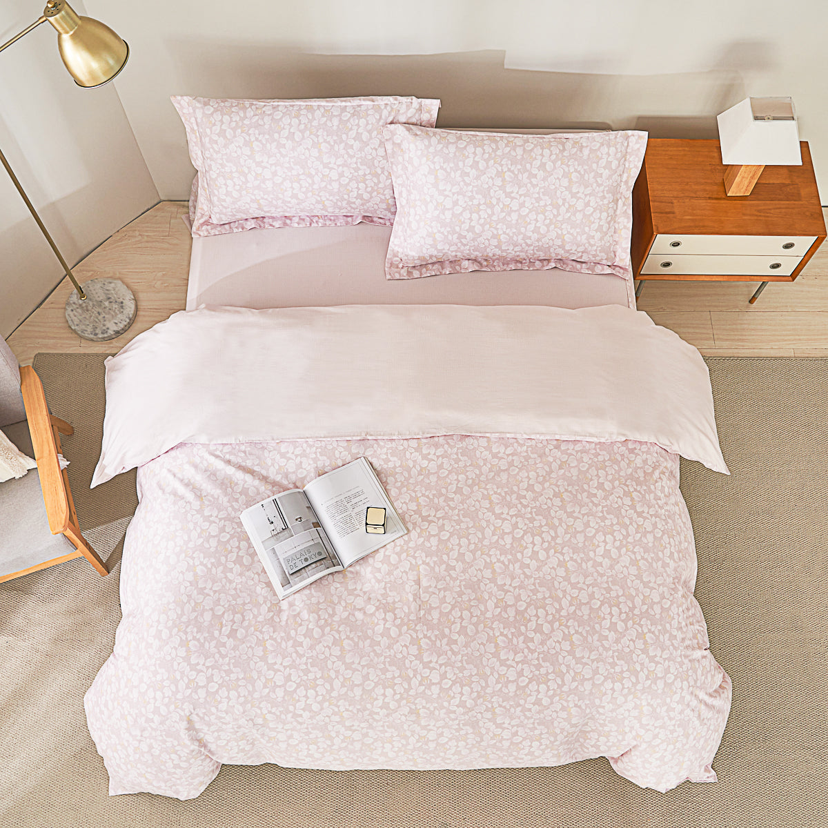 Juliet Cotton Bedskirt Duvet Cover Set