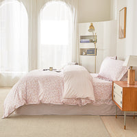 Juliet Cotton Bedskirt Duvet Cover Set