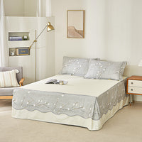 Aurelia Cotton Bedskirt Duvet Cover Set