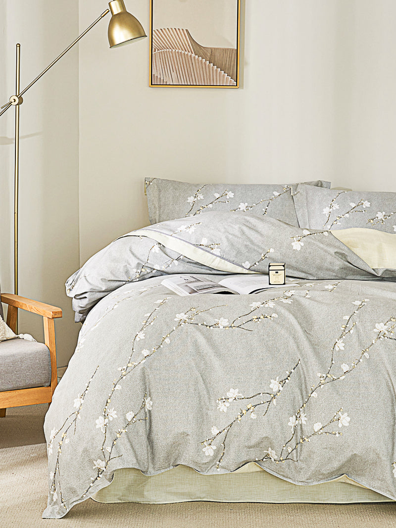 Aurelia Cotton Bedskirt Duvet Cover Set