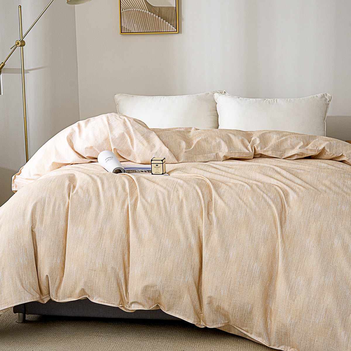 Mu-Nature Apricot Cotton Duvet Cover