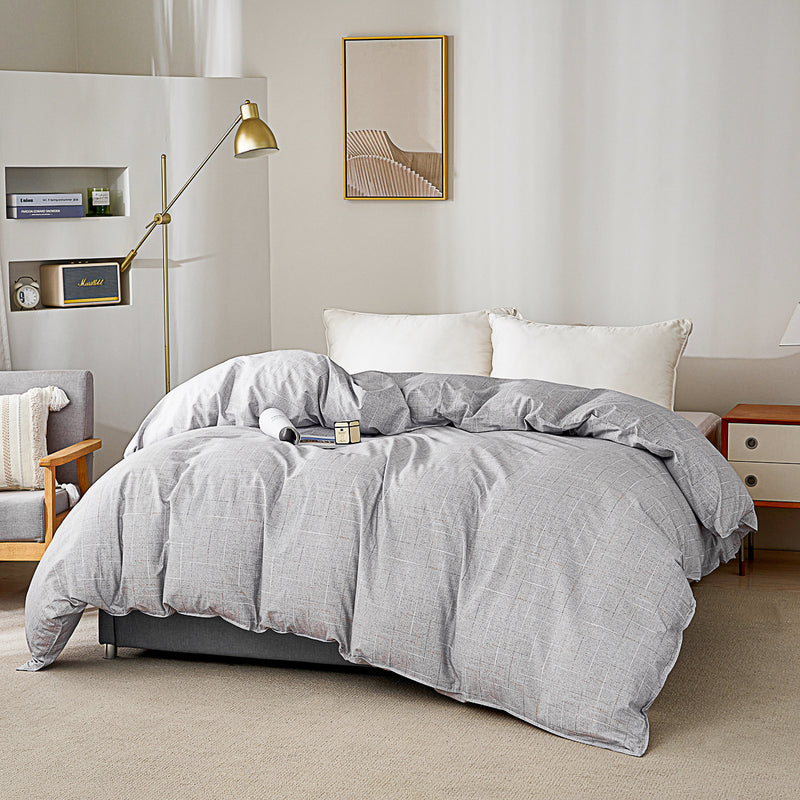 Psi-Starry Gray Cotton Duvet Cover