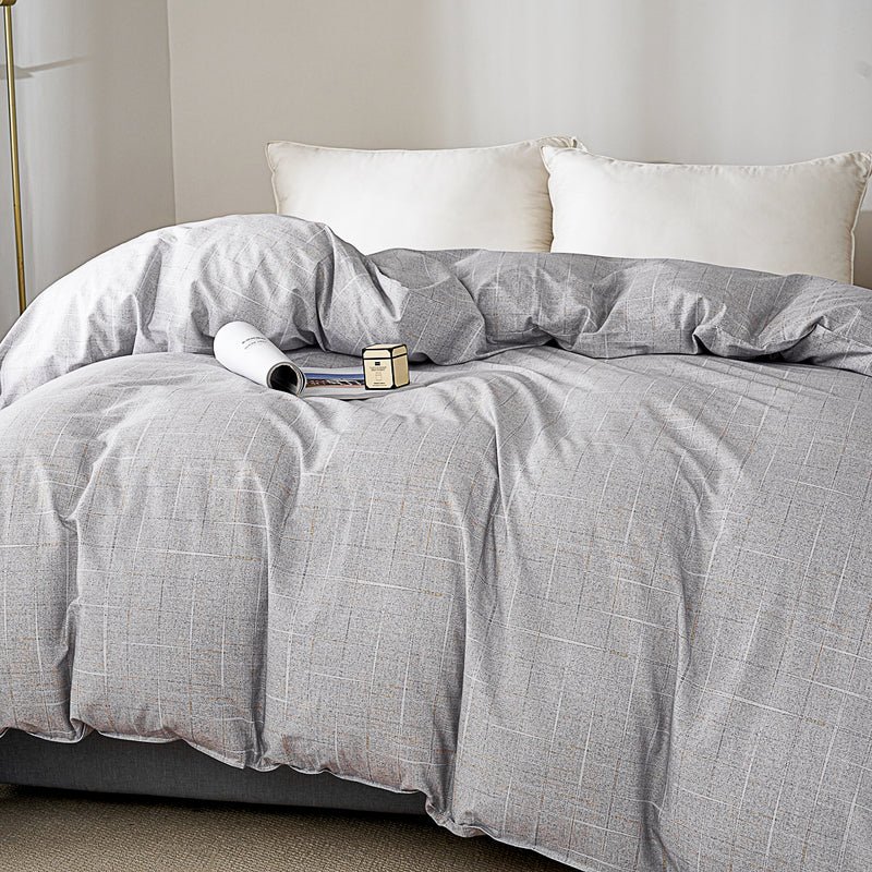 Psi-Starry Gray Cotton Duvet Cover