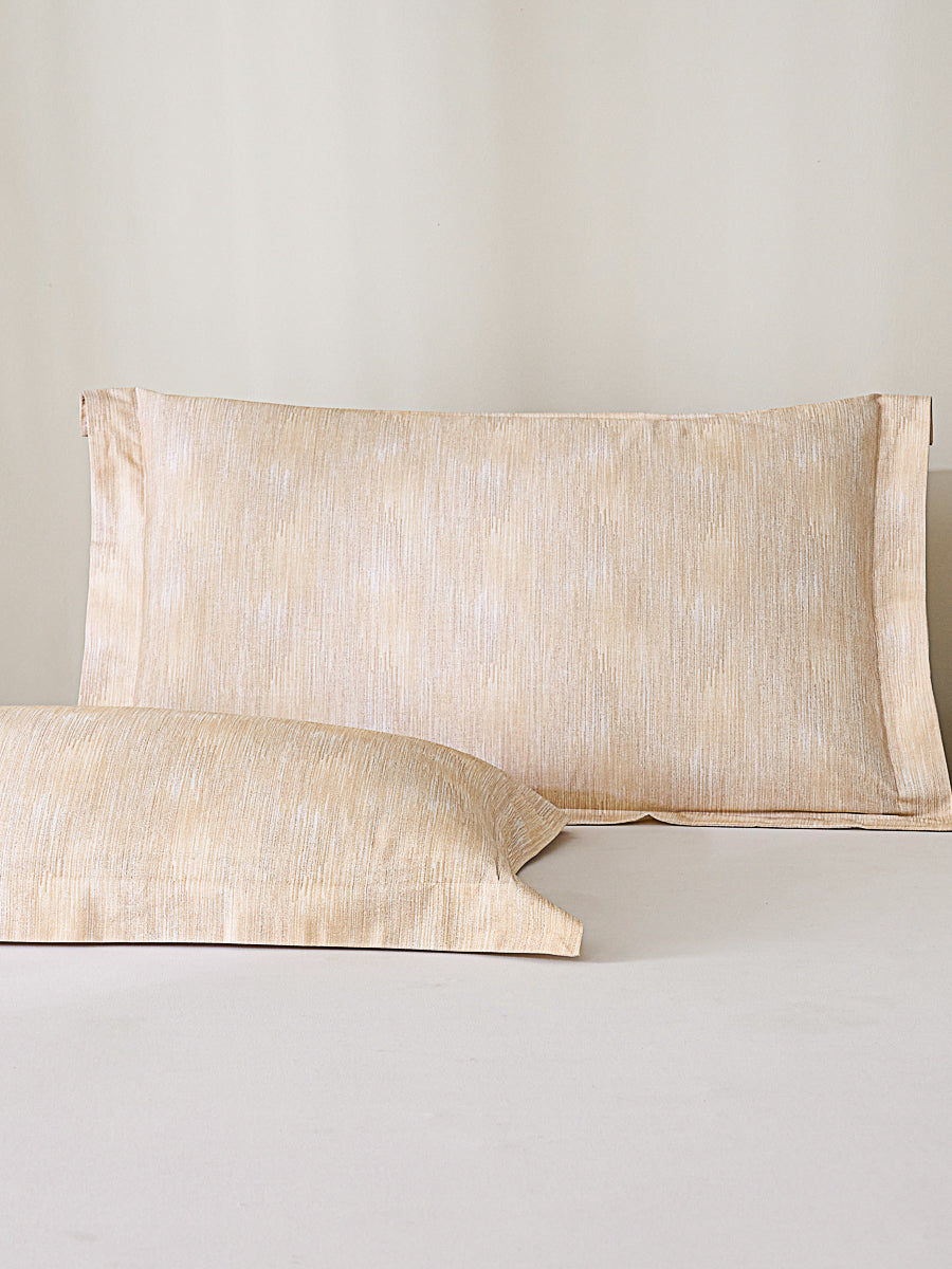 Mu-Nature Apricot Cotton Standard Pillow Sham Set