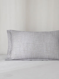 Psi-Starry Gray Cotton Standard Pillow Sham Set