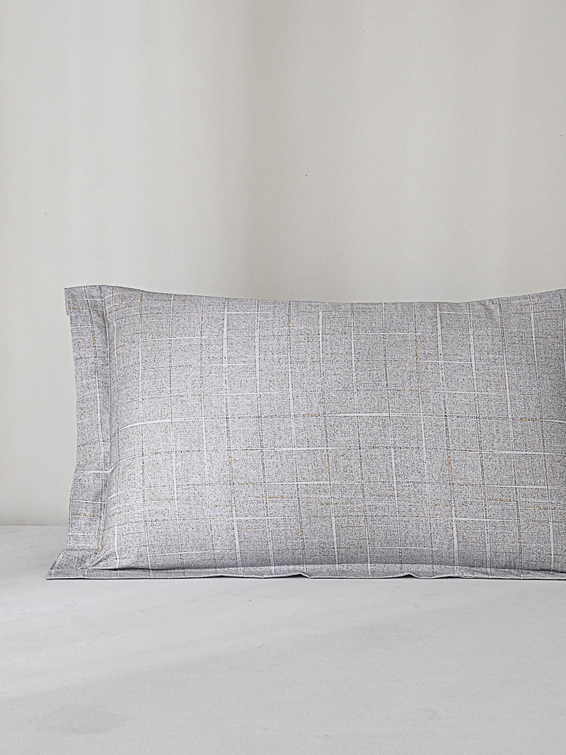 Psi-Starry Gray Cotton Standard Pillow Sham Set