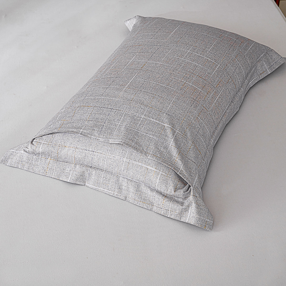 Psi-Starry Gray Cotton Standard Pillow Sham Set