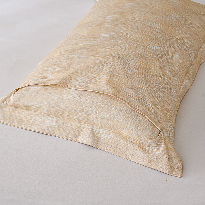 Mu-Nature Apricot Cotton Standard Pillow Sham Set