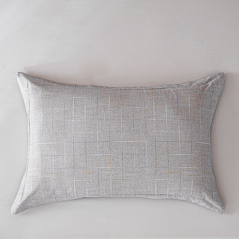 Psi-Starry Gray Cotton Standard Pillow Sham Set