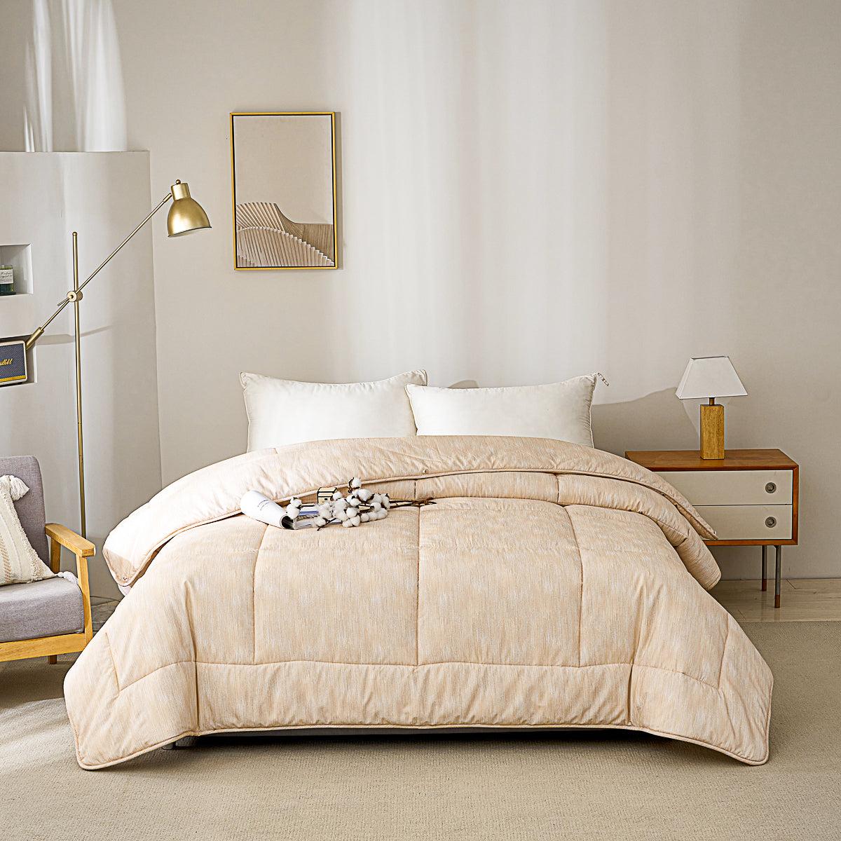 Mu-Nature Apricot Cotton All Season Comforter