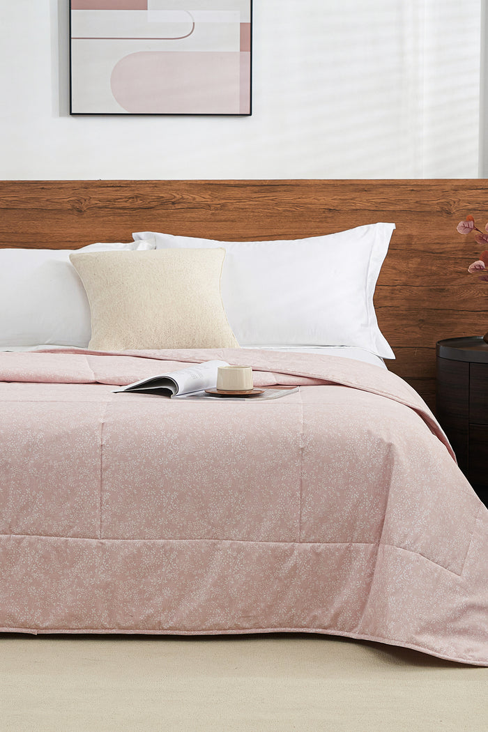 Kai Jade Pink Cotton Light Comforter