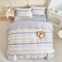 Taylor Cotton Fitted Sheet Duvet Cover Set