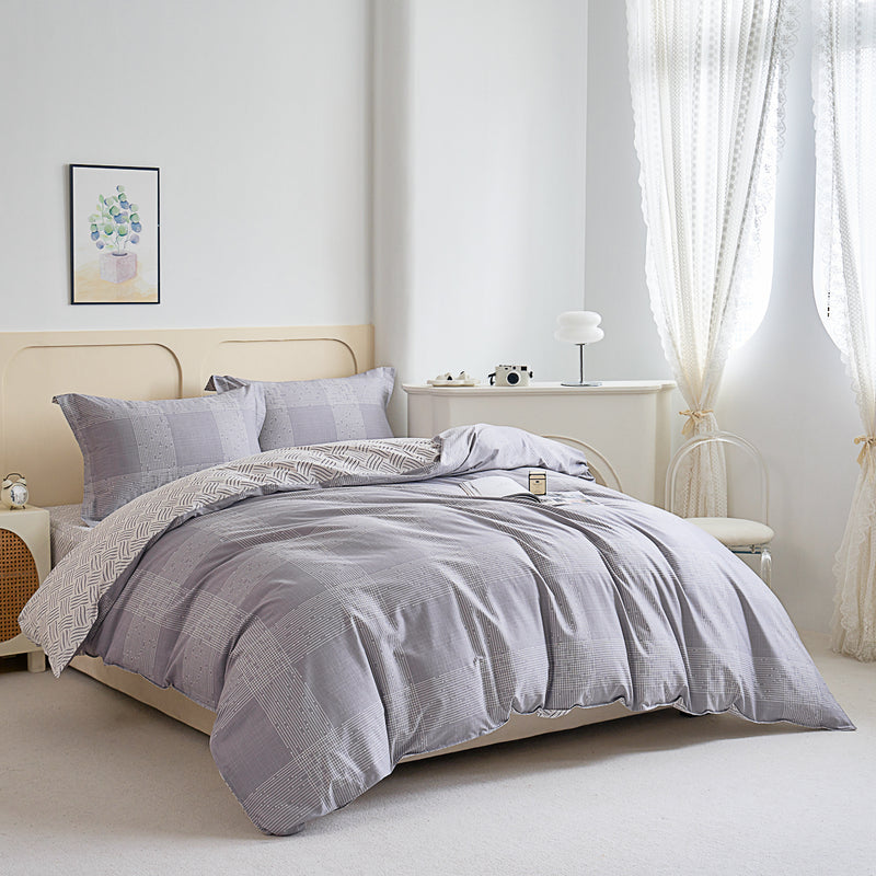 Tana Cotton Fitted Sheet Duvet Cover Set