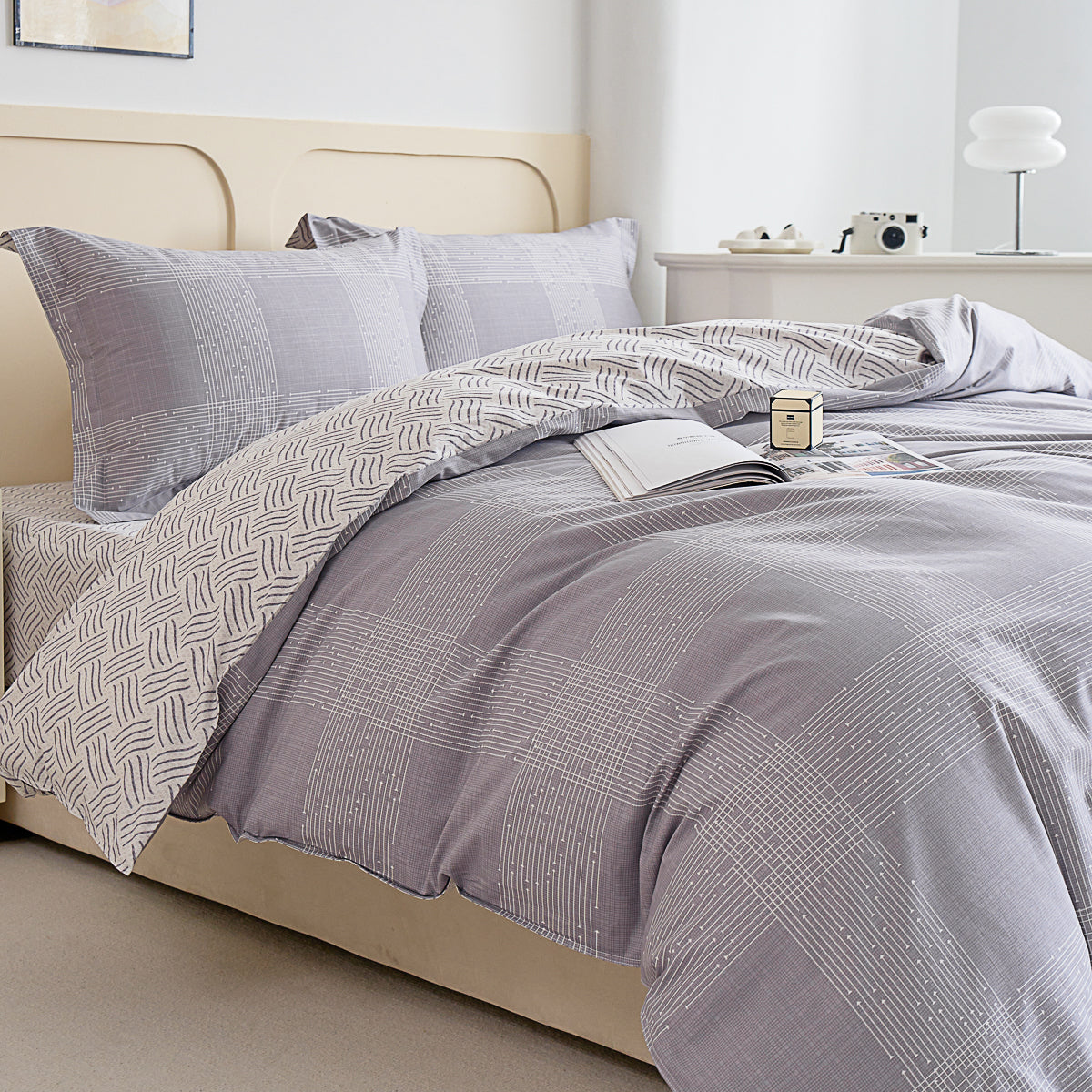 Tana Cotton Fitted Sheet Duvet Cover Set