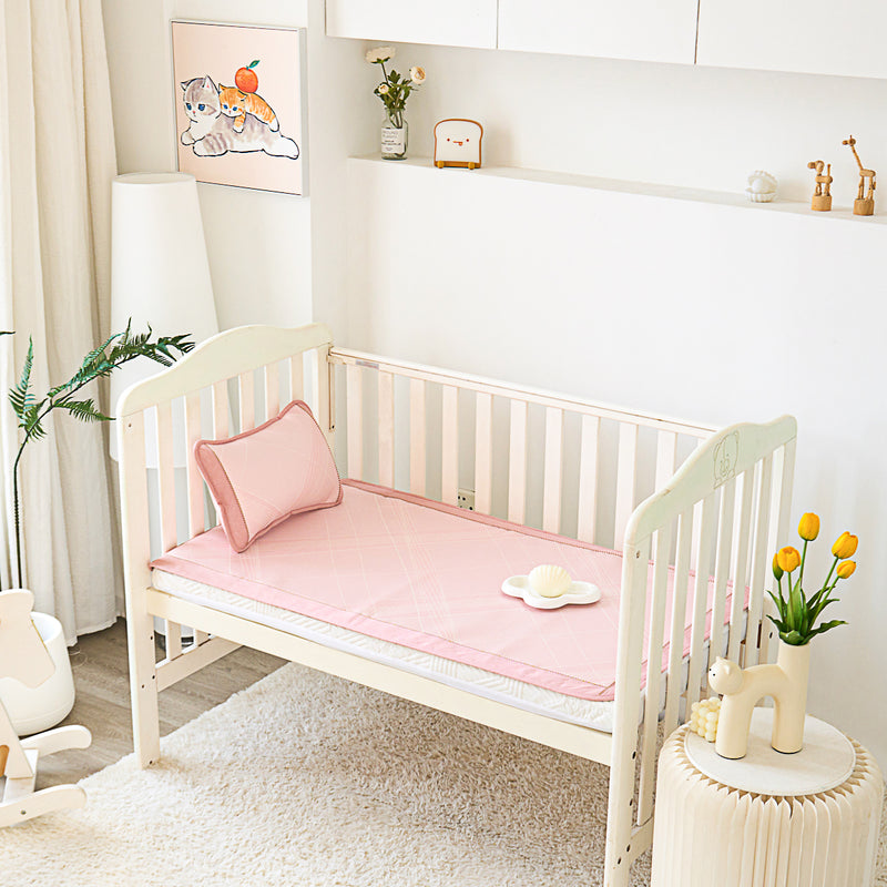 summer infant mattress protector Baby Pink Bing Si Summer Mattress Topper Set