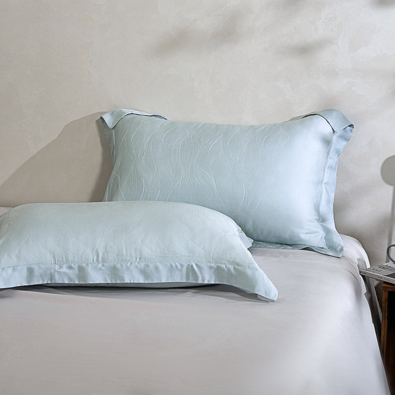 Floating Blue Tencel™ Jacquard Pillow Sham x2P