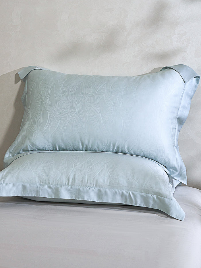 Floating Blue Tencel™ Jacquard Pillow Sham x2P