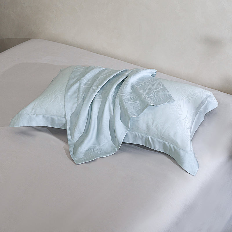 Floating Blue Tencel™ Jacquard Pillow Sham x2P