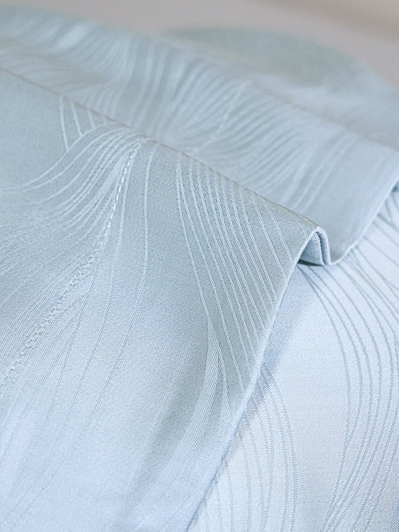 Floating Blue Tencel™ Jacquard Pillow Sham x2P