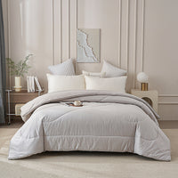 【网一特惠套组】黑钻竹炭四季被 + 暖阳金 长绒棉枕套​