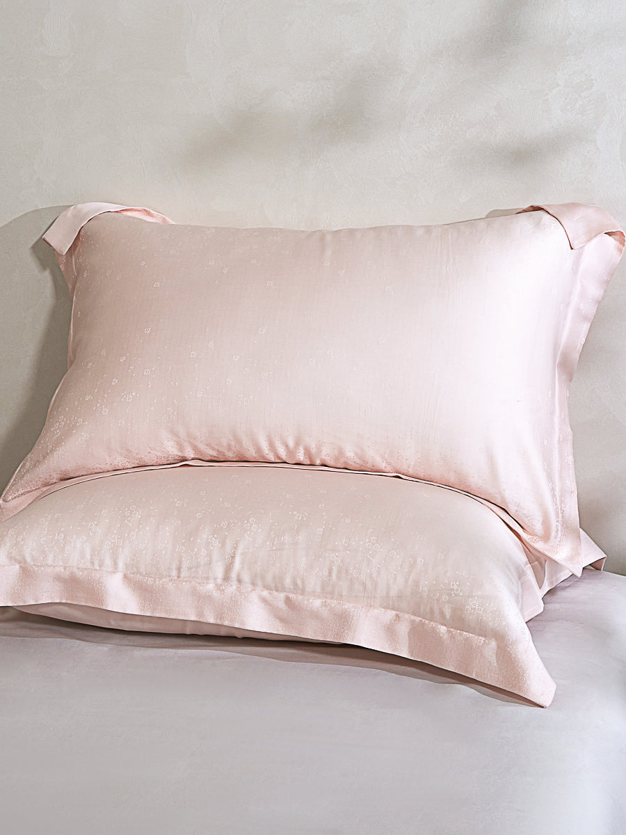 Dreamy Pink Tencel™ Jacquard Pillow Sham x2P