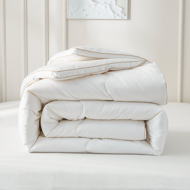 【网一特惠套组】铂金大豆纤维冬被 + 大地棕 长绒棉枕套​