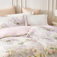 Monet's Garden Floral Brushed Cotton Fitted Sheet Set