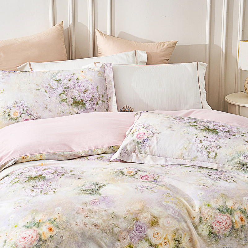 Monet's Garden Floral Brushed Cotton Fitted Sheet Set