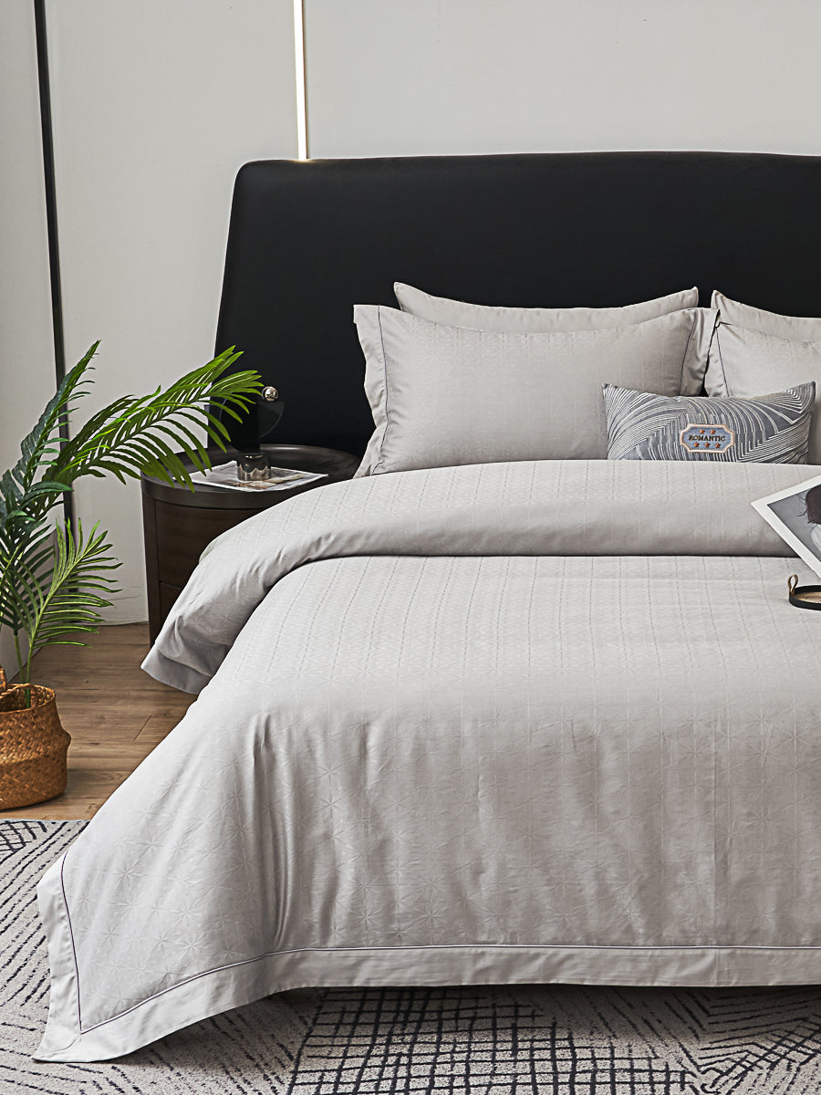 Jacquard Premium Cotton Fitted Sheet Set