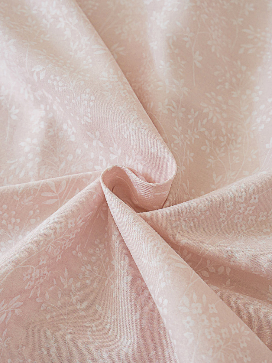 Kai Jade Pink Cotton Fitted Sheet