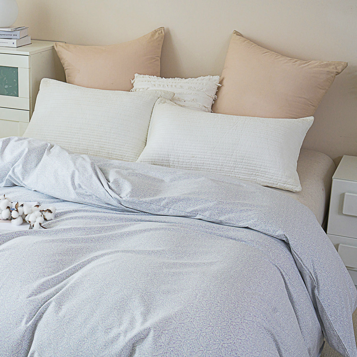 Omega Klein Blue Cotton Duvet Cover