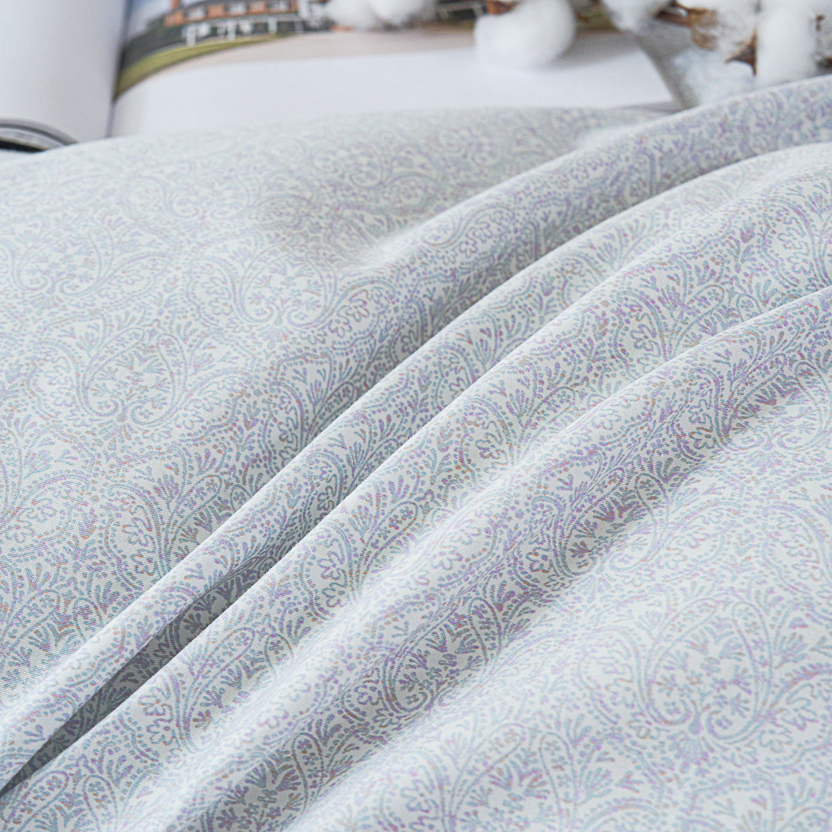 Omega Klein Blue Cotton Duvet Cover