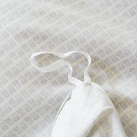 Eta Mist White Cotton Duvet Cover
