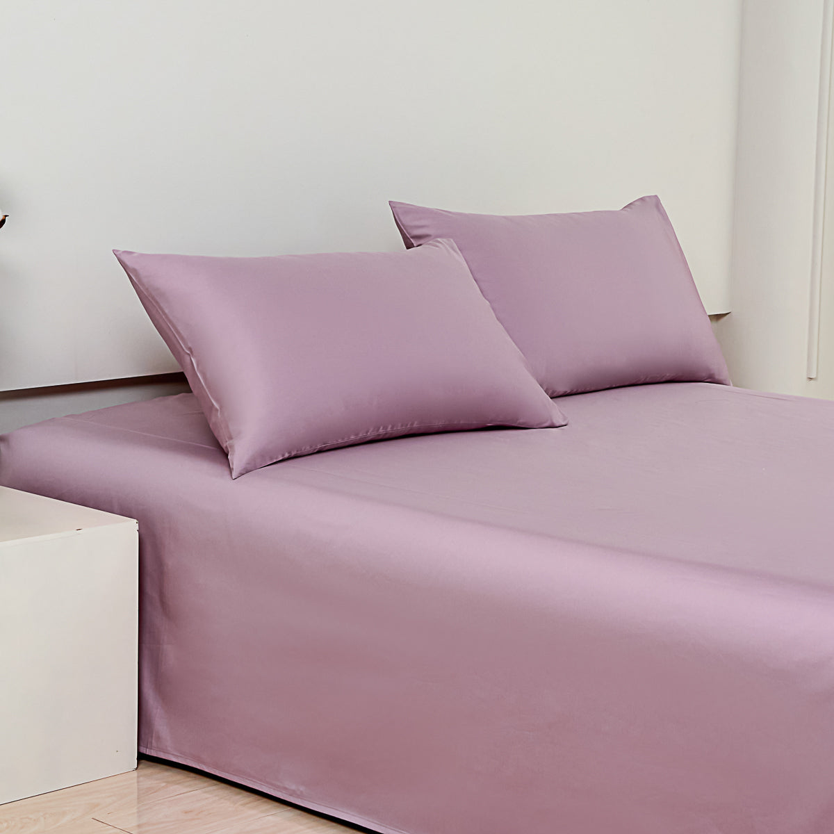 Pearlish Purple Premium Cotton Flat Sheet