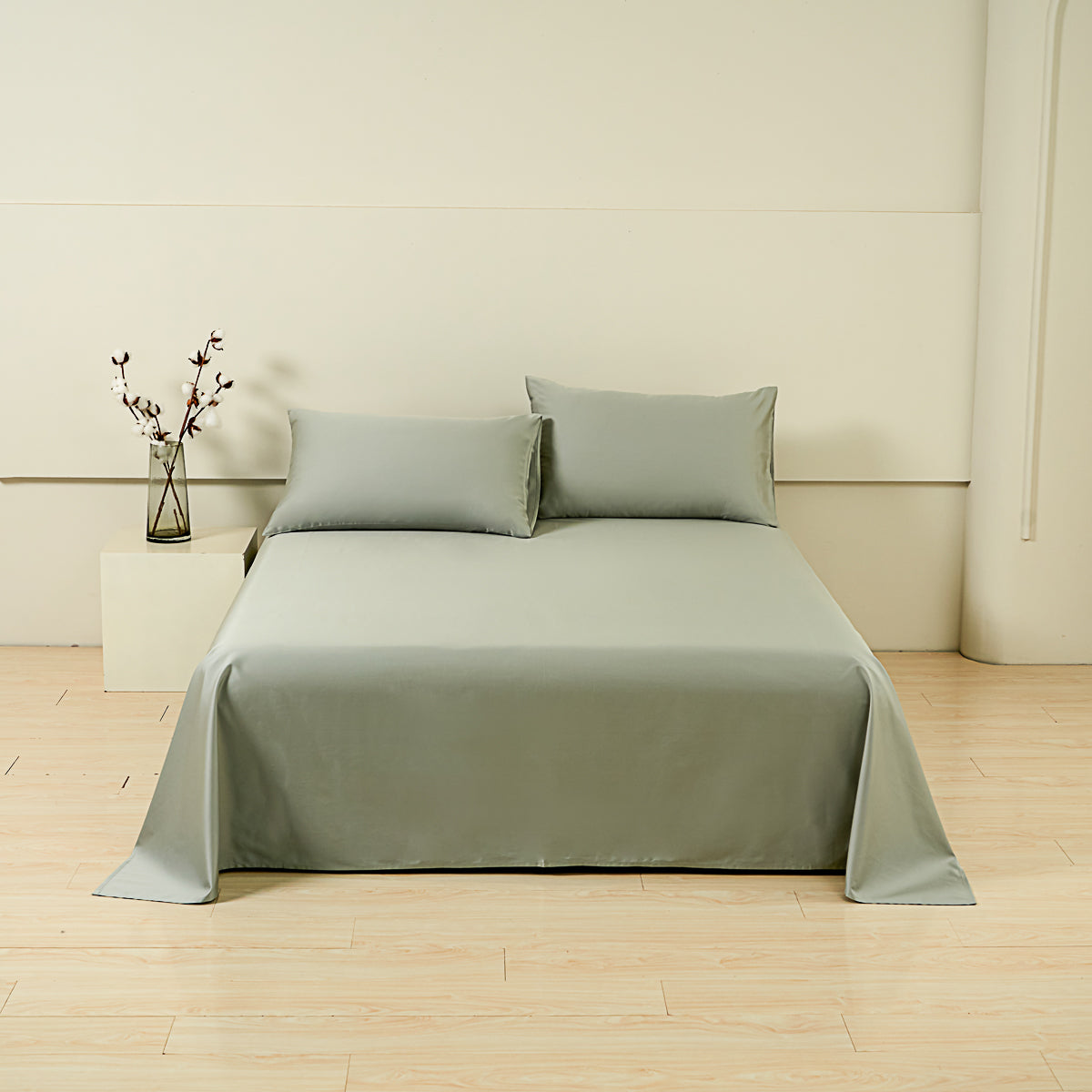 Sunny Green Premium Cotton Flat Sheet