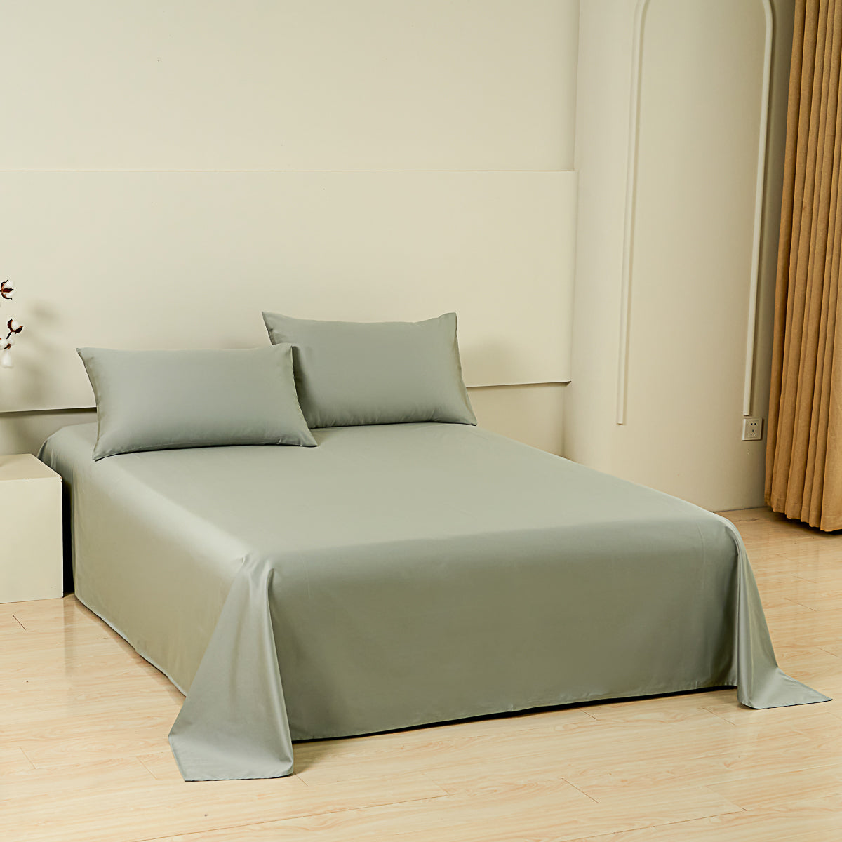 Sunny Green Premium Cotton Flat Sheet