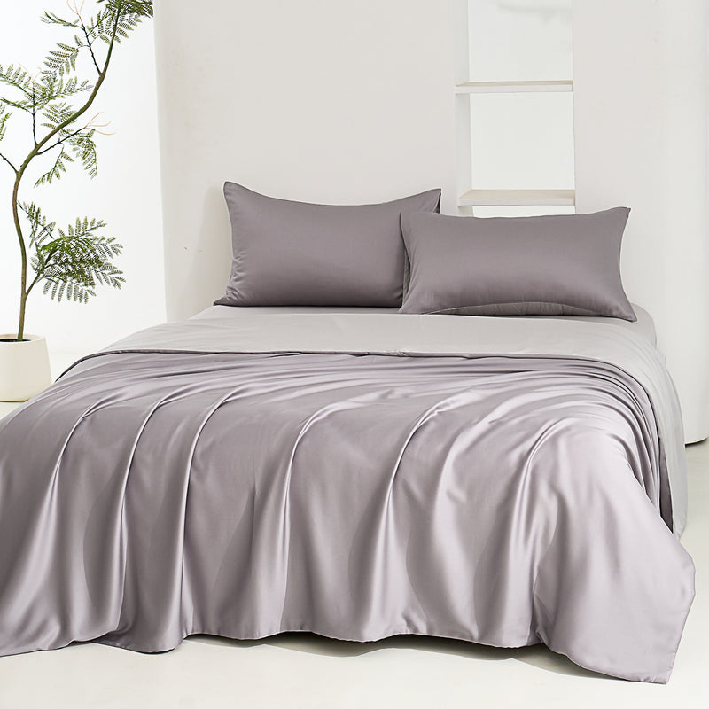 Shadow Gray TENCEL™ Lyocell Fitted Sheet Set