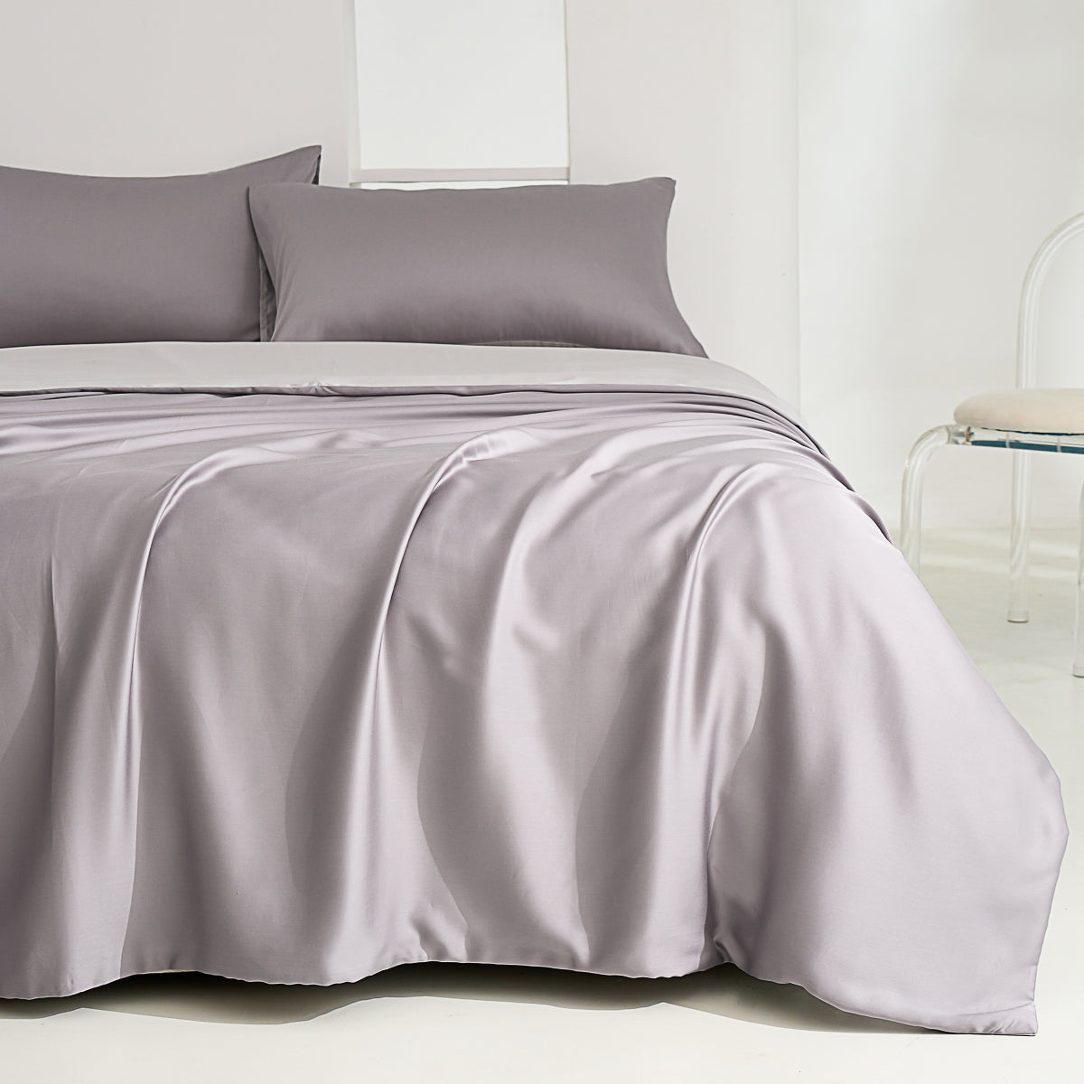 Shadow Gray TENCEL™ Lyocell Fitted Sheet Set