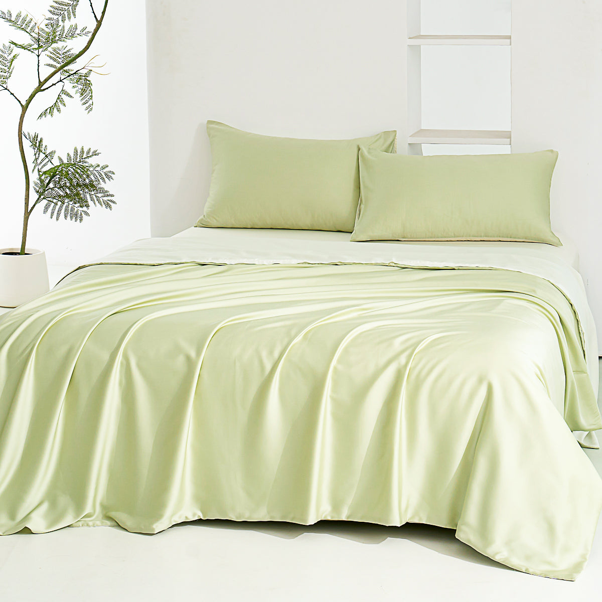 Emerald Green TENCEL™ Lyocell Fitted Sheet Set