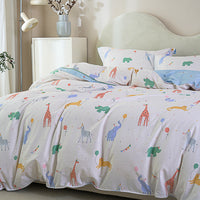 Luca Cotton Fitted Sheet Duvet Cover Set