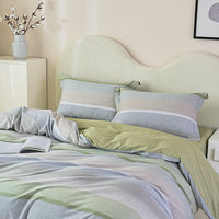 Vance Cotton Fitted Sheet Duvet Cover Set