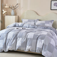 Gryn Cotton Fitted Sheet Duvet Cover Set