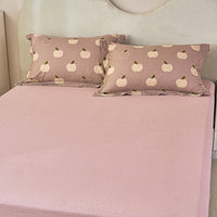 Appleni Cotton Fitted Sheet Duvet Cover Set