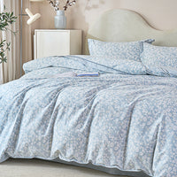 Leafya Cotton Bedskirt Duvet Cover Set